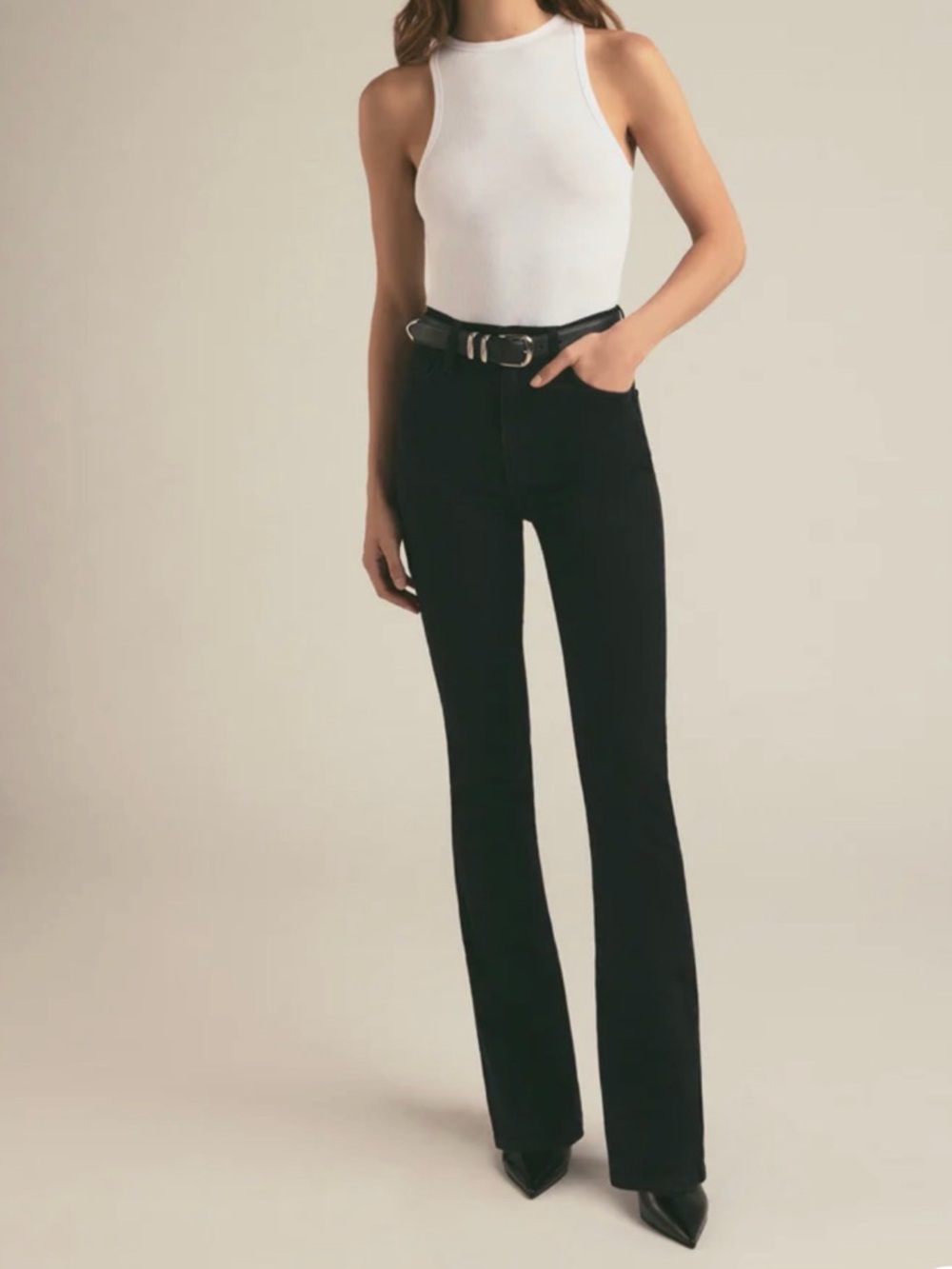 FAVORITE DAUGHTER THE VALENTINA SUPER HIGH RISE MINI BOOTCUTKyoto size 25